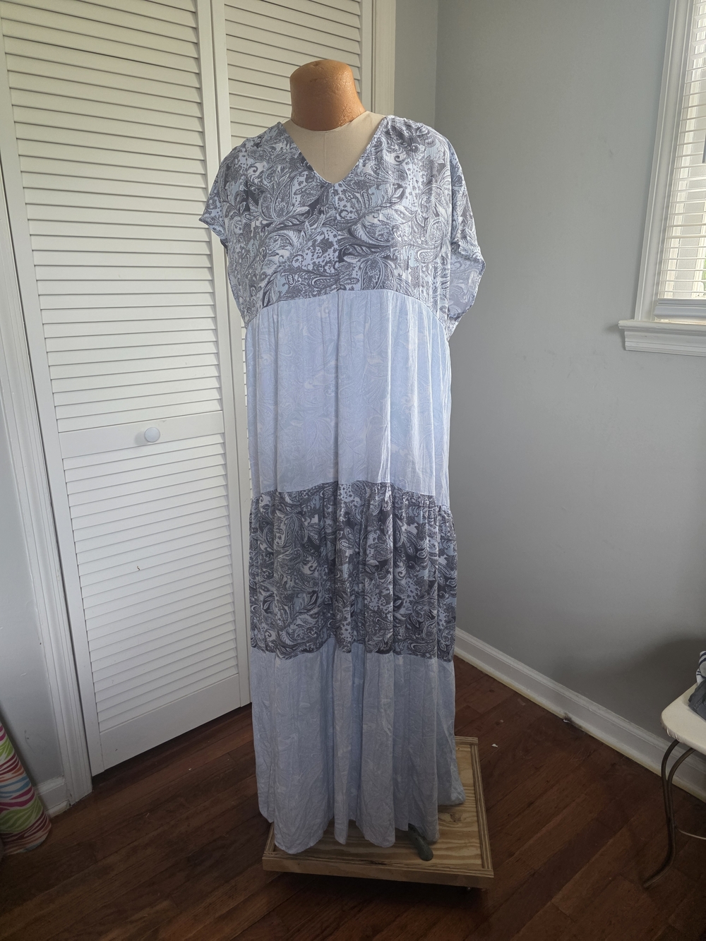 Wonderly Paisley Patchwork Maxi Dress XL Boho Cottagecore